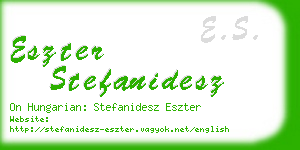 eszter stefanidesz business card